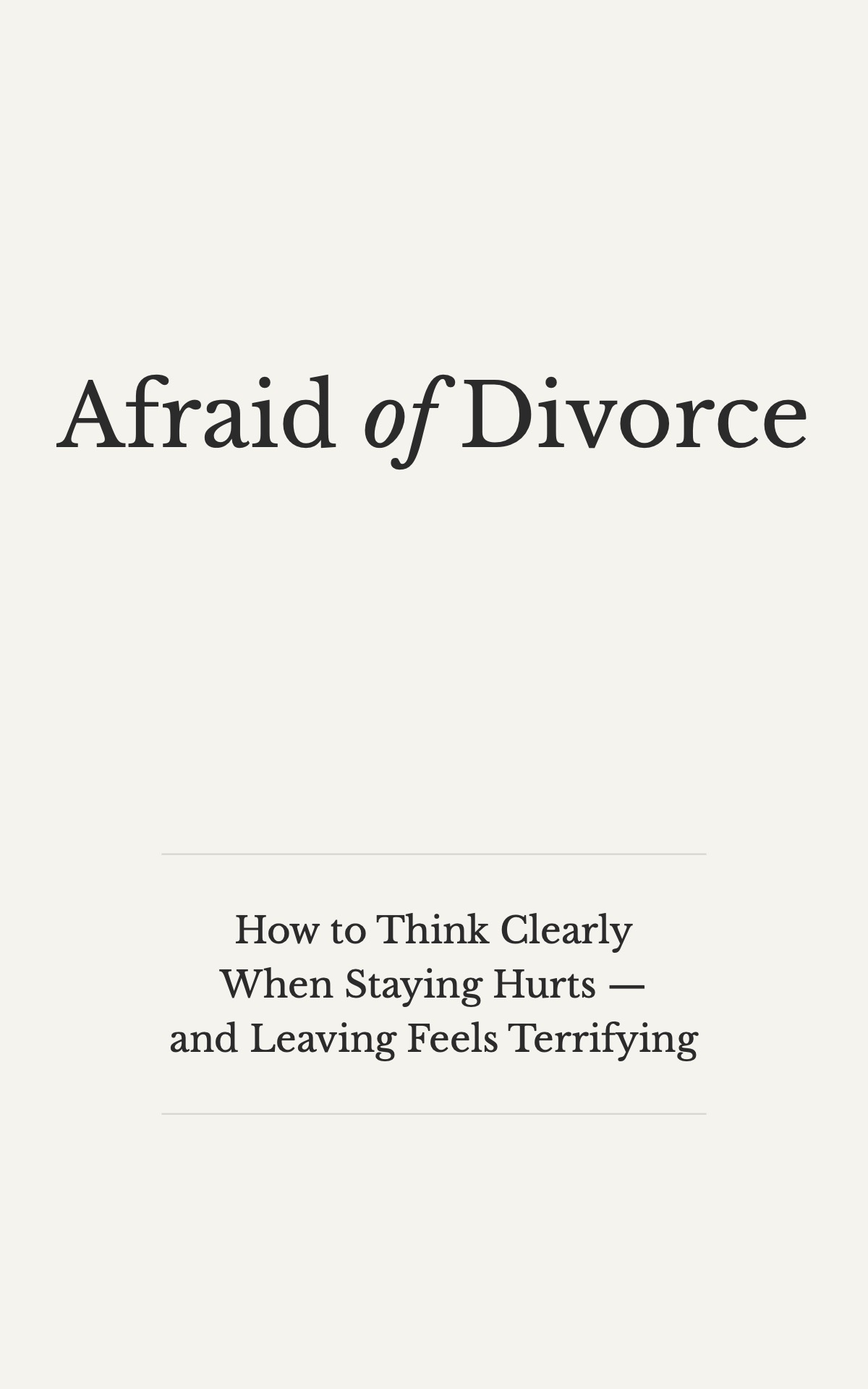 Sample page from Afraid of Divorce